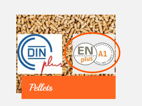 Saco o producto de pellets de madera con certificación ENplus o DIN Plus A1